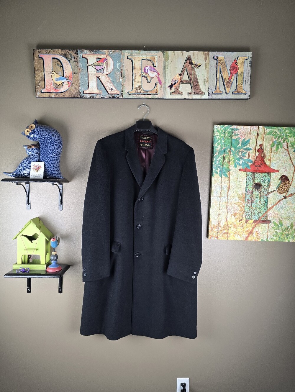 Vintage Young Quinlan Khingana Cashmere Mens Overcoat Large?